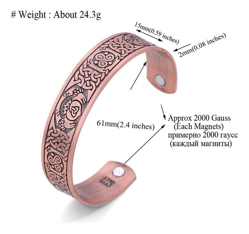 Xing Pulsera De Cobre Para Hombre Pulseras De Cobre Para