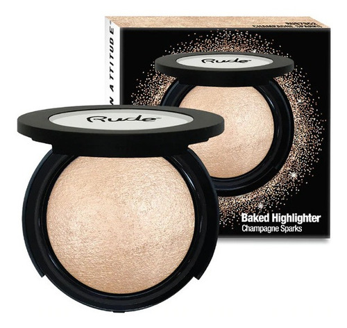 Iluminador Rude Baked Highlighter Champagne Sparks