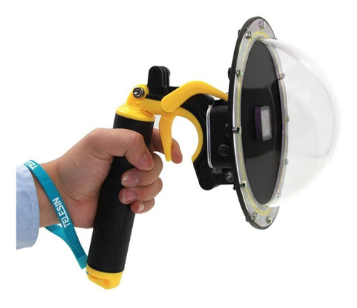 Imagen 1 de 7 de Dome Port 30m Carcasa Impermeable Para Gopro Hero 9 Black
