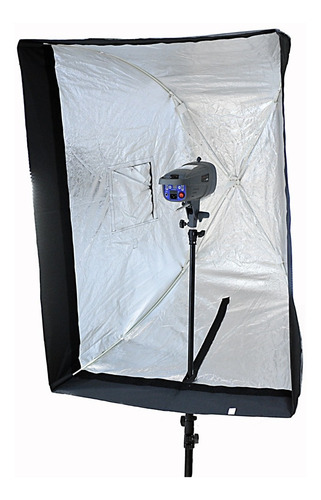 Imagen 3 de 10 de Kit Flash Visico 300w + Tripode + Soft Box Con Panal + Radio