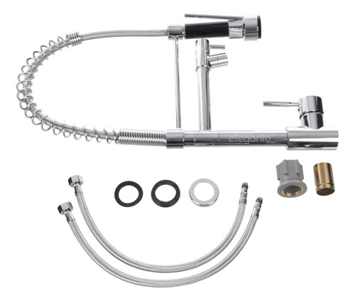 Kit Cuba Cozinha Gourmet Inox + Torneira Monocomando + Tábua Cor Prateado