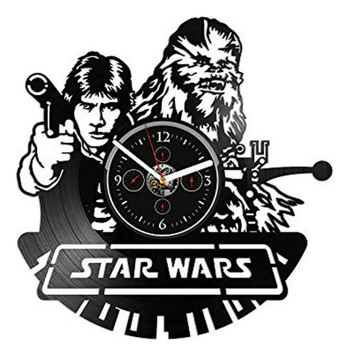 Reloj Luke Skywalker Chewie Chewbacca Star Wars Vinilo Pared