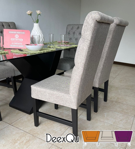 Imagen 8 de 8 de Juego De Comedor 6 Sillas Damasco