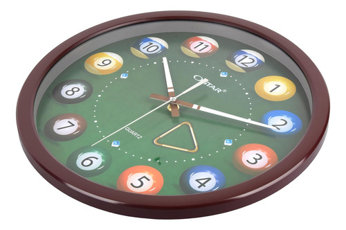 Ostar Reloj De Pared Grande Con Bola De Billar, Funciona Con