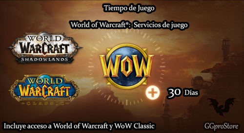 Ficha Wow World Of Warcraft Tiempo De Juego 30 Días Token