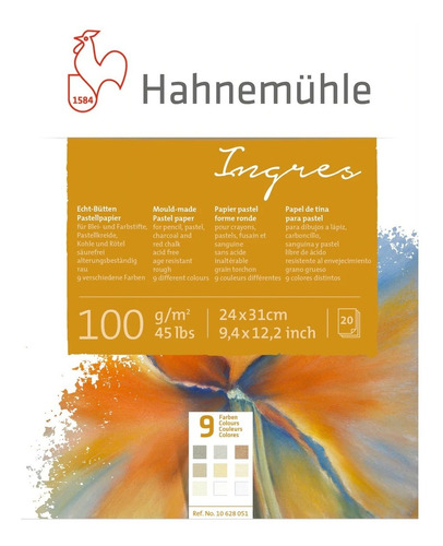 Hahnemühle Papel Ingres 24x31 100g 20h 9 Colores
