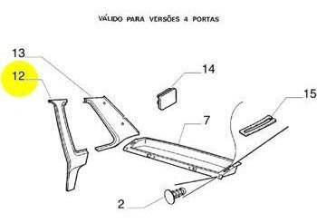 Revestimiento  Fiat Premio 87/95 Lateral Izquierdo