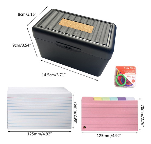 (d) Folhas: Cartão De Índice Com Abas, Flashcards Coloridos