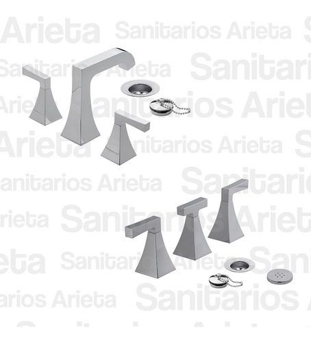 Griferia Baño Juego Fv Urbano Bidet + Lavatorio Lever Cs52 *