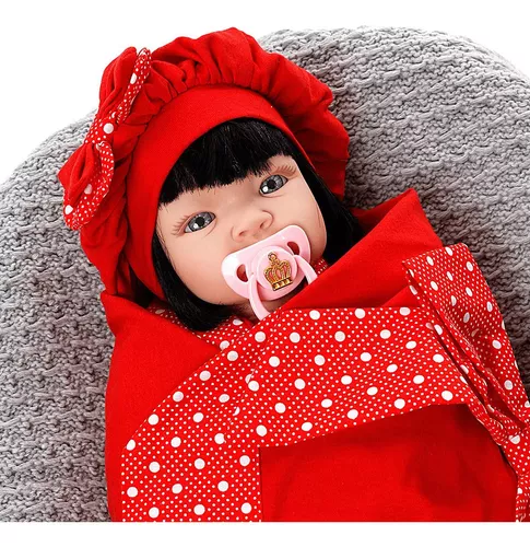 Boneca Bebê Reborn 100% Silicone 23 Itens + Bolsa Maternidade