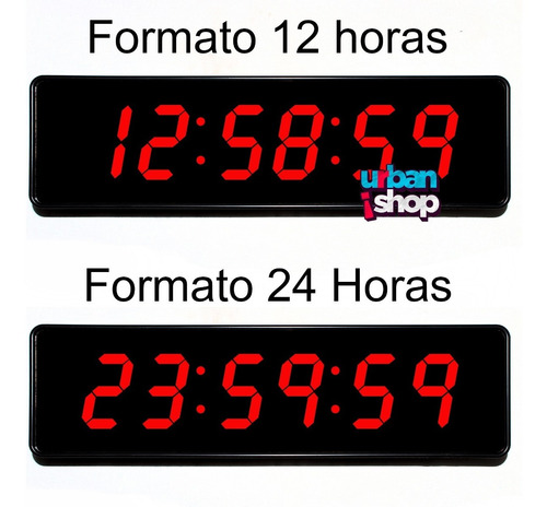 Imagen 4 de 8 de Reloj Digital De Pared Buro Led Cronometro Temporizador 32cm