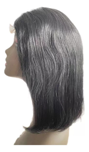 Peluca De Encaje Frontal Tipo Bob 100% Cabello Humano, 35 Cm