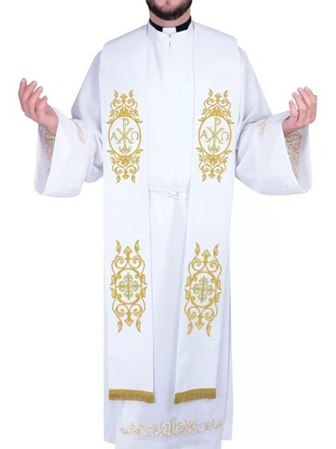Estola Sacerdotal Bordada Em Tecido Oxford