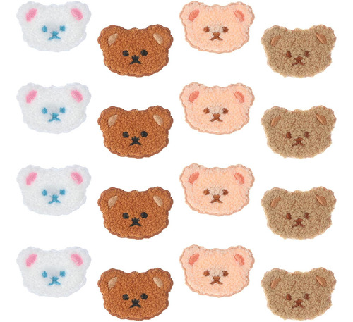 16 Pcs Bear Bordery Patches 4 Colors Patches De Oso De Dibuj