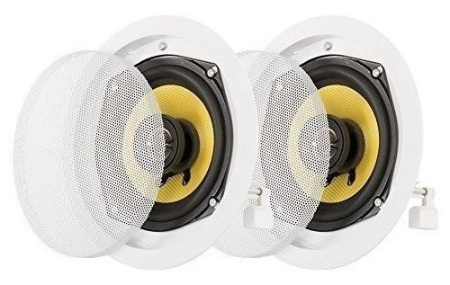 Acoustic Audio Hd5pr 525inch Round 2 Way Kevlar Speakers Bla