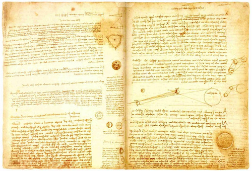 Lienzo Canvsa Códice Leicester Leonardo Da Vinci 1510 50x73