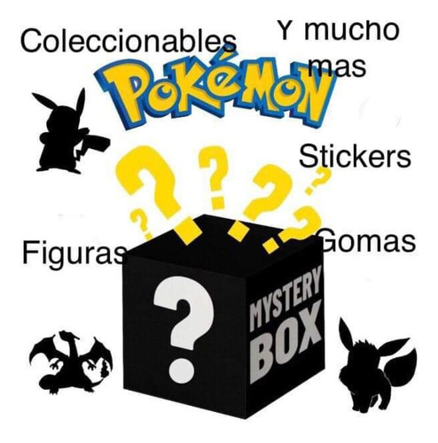 Caja Sorpresa Pokemon Figura Peluche Coleccion Pikachu Eevee