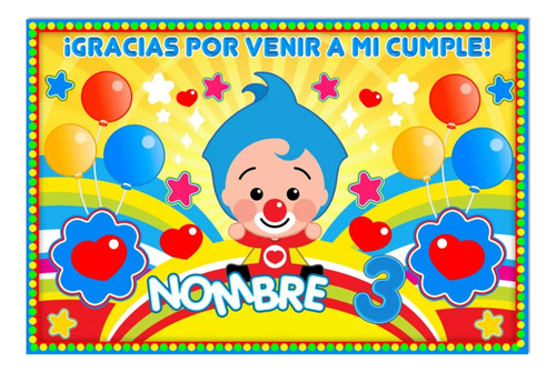 Kit De Plim Plim Para Cumpleaños Imprimible 100% Editable