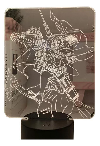 A Anime Attack On Titan 3d Lámpara Erwin Smith Luz