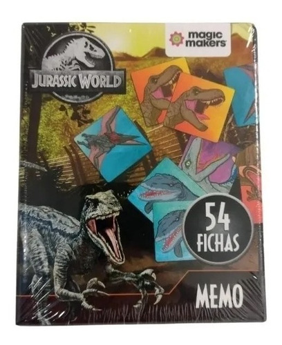 Jurassic World Juego De Memoria Memotest Dinosaurio 54 Pz