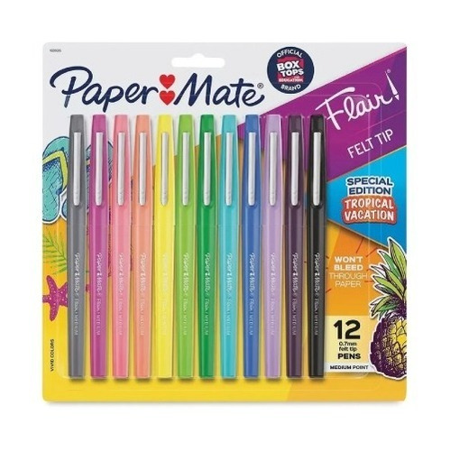 Paper Mate Flair Tropical Lapicera X12 Roller 0,7 (1222873)