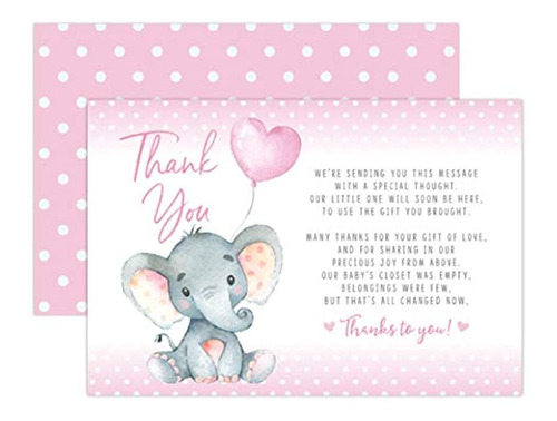 Tarjetas De Agradecimiento Con Diseño De Elefante