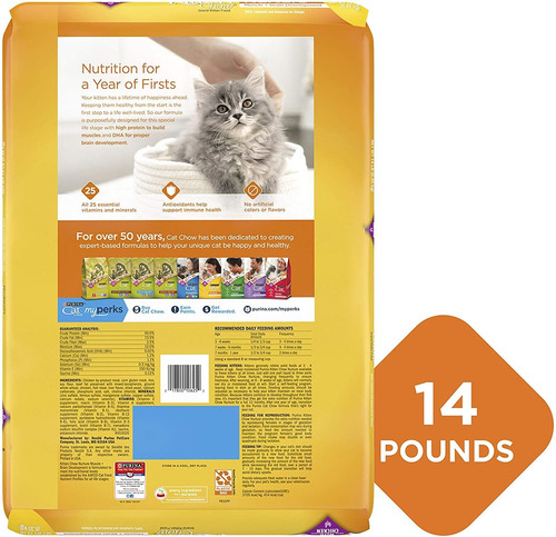 Purina Kitten Chow Dry Kitten Food, Nurture - 14 Lb. Bag