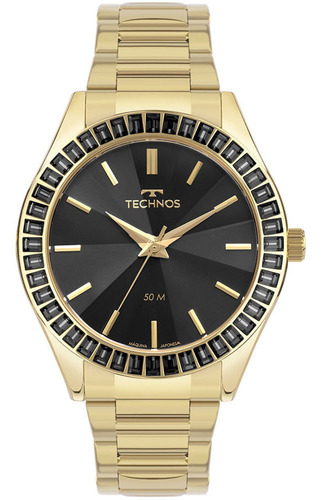 Relógio Feminino Technos Crystal Dourado Garantia 1 Ano