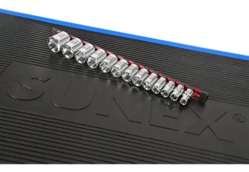 13piece 1/2 Drive Cromo Socket Rail 6pt Métrico Profundo