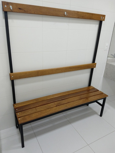 Banco Para Vestiário Com Cabideiro