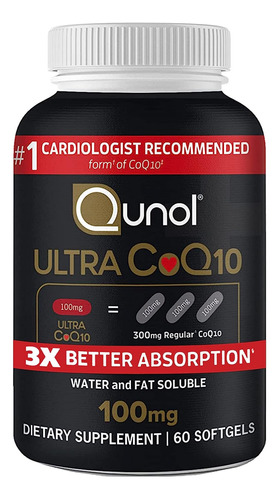 Qunol Ultra Coq10 Coenzima Q10 100mg Softgels Max Absorción