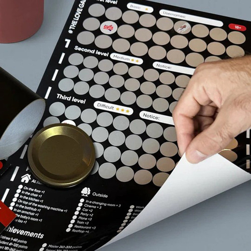 El Juego De Pósters Scratch Off De The Love Game Para Pareja