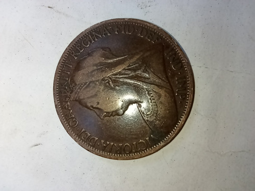 Moneda De 1 Penny Británica Año 1901