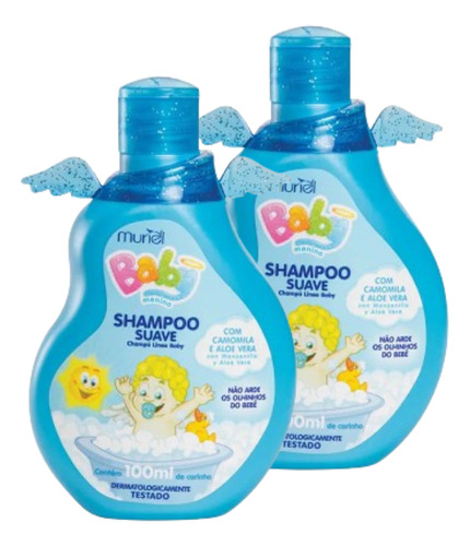 Kit Com 02 Shampoo Para Bebê Baby Menino Muriel
