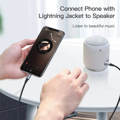 Cable De Audio Compatible Con Lightning A Jack 3.5 Mm