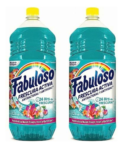 Fabuloso, Frescura Activa, Limpiador Líquido, Mar Fresco,