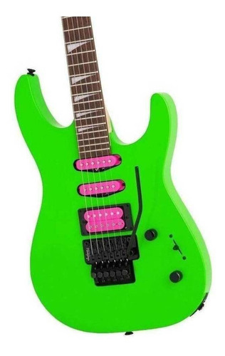 Guitarra eléctrica Jackson X Series Dinky DK3XR HSS de álamo 2021 neon green brillante con diapasón de laurel