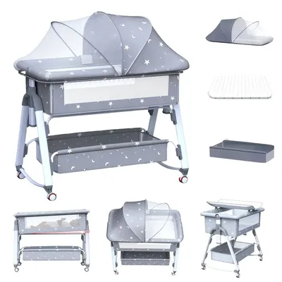Berço Co-sleeper Multifuncional Portátil Com Mosquiteiro