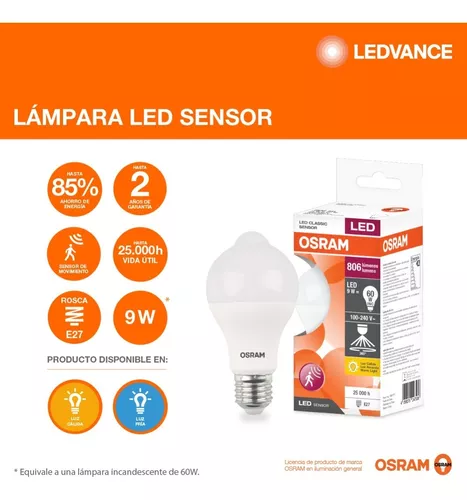 Bombilla LED con sensor de movimiento integrado Osram · Osram · El