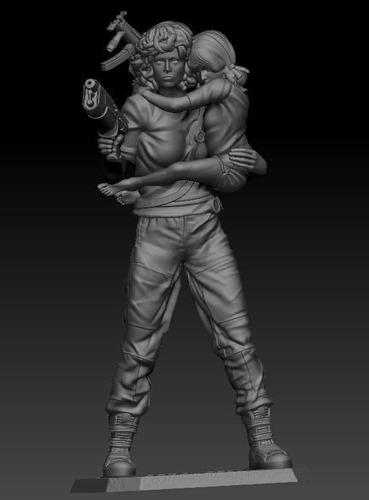 Archivo Stl Impresión 3d - Alien Ellen Ripley With Kid