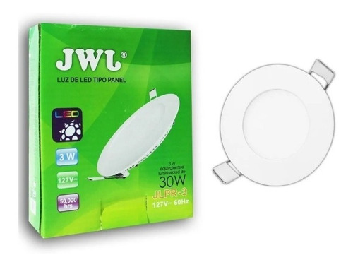 Plafon Led 3w Empotrable Slim Luz Blanca 10 Piezas Jwj