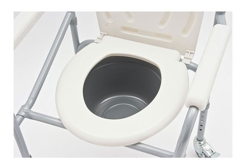 Ayuda Sanitaria Con Ruedas Cromada Plegable