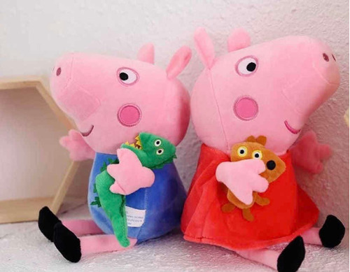 Peppa Pig George De Peluche Grandes Set De Dos 