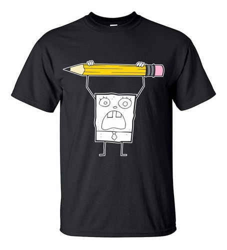 Playera Bob Esponja El Trazo Doodlebob Cartoon M689