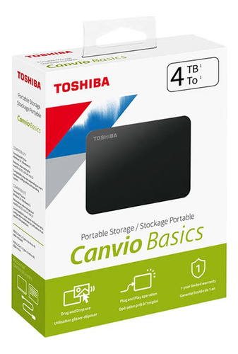 Disco Duro Externo Toshiba Canvio 4tb, Usb 3.0