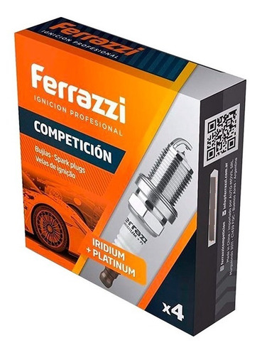 Kit 4 Bujias Ferrazzi Iridium + Platino P/ Vw Gol Power