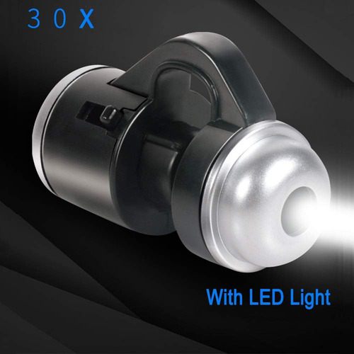 Lupa De Microscopio Estéreo Led Brillante Con Zoom De 30x Co