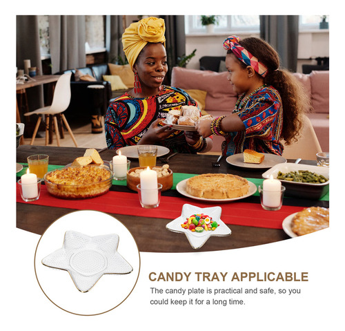 Nuevo Molde De Cristal For Tartas Gold Star Platters