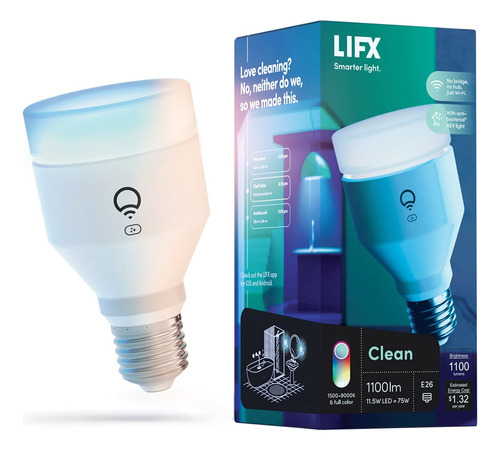 Lifx Color - Edicion Limpia, 1100 Lumenes, Bombilla Led Inte