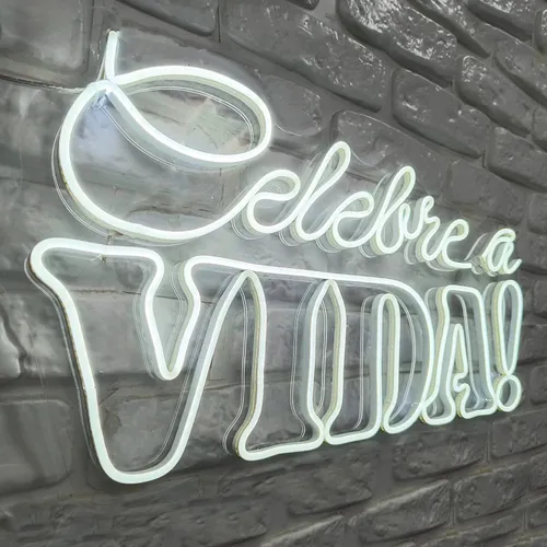 comprar Celebre A Vida Neon Led Decoração Festas Luminária Acrílico